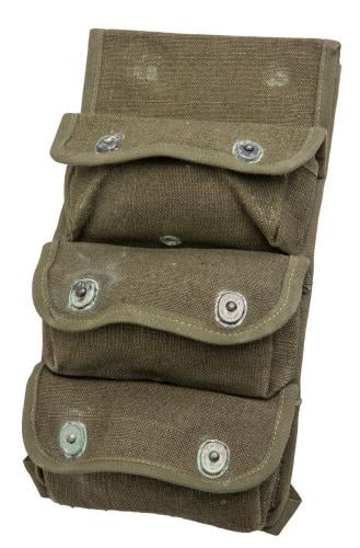 French Three Cell Grenade Pouch, Surplus